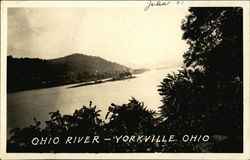 Ohio River Yorkville, OH Postcard Postcard