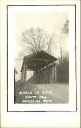 Noble Co. Ohio Route 566, Opposum Run Noble County, OH Postcard Postcard