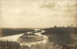 View of River From Hill Ohio Postcard Postcard