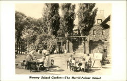 Nursery School Garden - The Merrill-Palmer School Detroit, MI Postcard Postcard