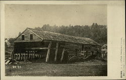 Original Building - John Jacob Astor Trading Post Postcard