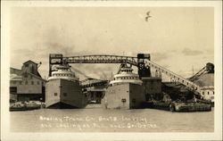 Bradley Trans. Co. Boats Loading and Coaling at M.L. and C. Co. Docks Postcard