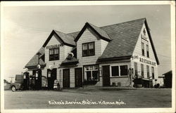 Kiiken's Service Station Hillman, MI Postcard Postcard