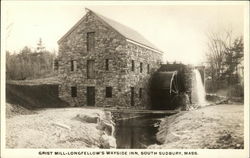 Longfellow's Wayside Inn - Grist Mill Sudbury, MA Postcard Postcard