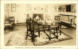 The Parlor, Longfellow's Wayside Inn Sudbury, MA Postcard Postcard