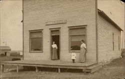 Post Office - Sophie Wents on Porch Lehr, ND Postcard Postcard