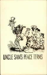 Uncle Sam's Peace Terms Postcard