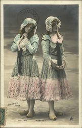 Two Dutch Ladies: Lillian & Rosetta Women Postcard Postcard