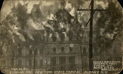 New York State Capitol Building - Fire Mar.29th, 1911 Albany, NY Postcard Postcard