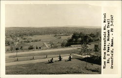 View From Greenfield Mt. Motel On Rt. 2 West, The Mohawk Trail Massachusetts Postcard Postcard