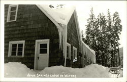 Silver Springs Lodge in Winter Stow, OH Postcard Postcard