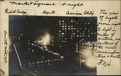 Market Square at Night Providence, RI Postcard Postcard