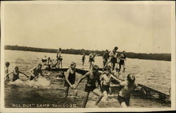 "All Out" - Camp Yawgoog Postcard