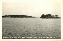 View of Bustins and Little Bustins Island Postcard