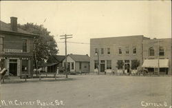 Northwest Corner Public Square Carroll, OH Postcard Postcard