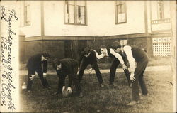 Students Playing Football Postcard Postcard