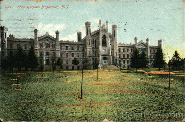 State Hospital Binghamton NY   Card00850 Fr 