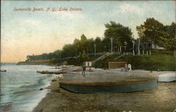 Summerville Beach on Lake Ontario Postcard