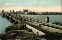 New Cambridge Bridge Boston, MA Postcard Postcard