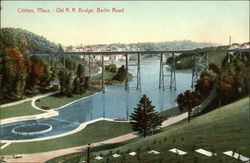 Old Railroad Bridge, Berlin Road Postcard