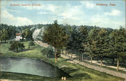 Burbank Hospital Grounds Postcard