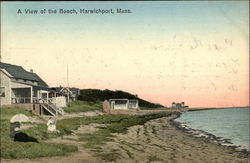 A View of the Beach Harwich Port, MA Postcard Postcard