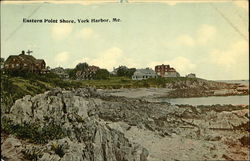 Eastern Point Shore York Harbor, ME Postcard Postcard