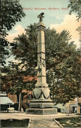 Soldier's Monument Marlboro, MA Postcard Postcard