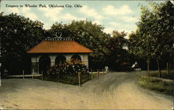 Entrance to Wheeler Park Postcard