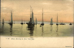 Misty Morning on New York Bay Postcard Postcard