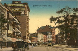 Broadway Detroit, MI Postcard Postcard