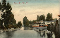 Scene on Napa River, Calif Postcard