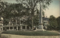 Curtis Hotel and Paterson Monument Lenox, MA Postcard Postcard