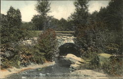 Bridge on Trail to Mt. Greylock Cheshire Harbor, MA Postcard Postcard