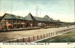 Grand Stand, at Saratoga Race Course New York Postcard Postcard