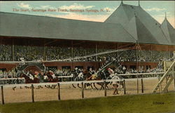 The Start, Saratoga Race Track Saratoga Springs, NY Postcard Postcard