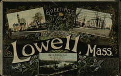 Greetings from Lowell, Mass Postcard