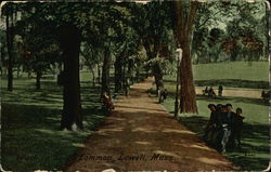 Walk in South Common Lowell, MA Postcard Postcard