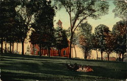 The Common, Showing Engine House Lowell, MA Postcard Postcard