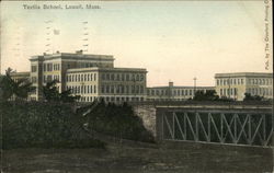 Textile School Lowell, MA Postcard Postcard