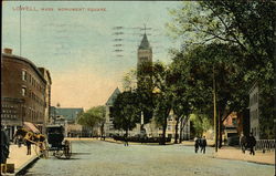 Monument Square Lowell, MA Postcard Postcard