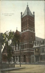 St. Michael's Church Lowell, MA Postcard Postcard