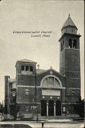 Grace Universalist Church Lowell, MA Postcard Postcard