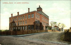 St. John's Hospital Lowell, MA Postcard Postcard