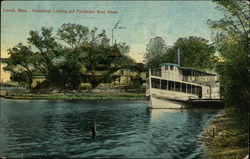 Steamboat Landing and Pawtucket Boat House Lowell, MA Postcard Postcard