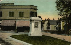 Lincoln Square Lowell, MA Postcard Postcard