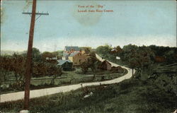 View of the Dip, Lowell Auto Race Course Postcard