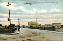 Moody St. Bridge & Textile School Postcard