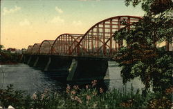 Bridge Over River Lowell, MA Postcard Postcard