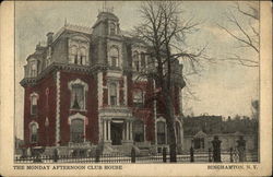 The Monday Afternoon Club House Binghamton, NY Postcard Postcard